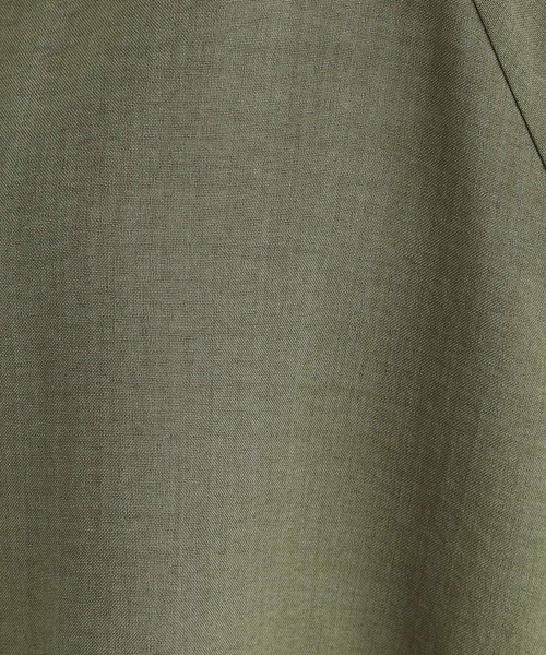 SHOO・LA・RUE（シューラルー）の「【洗える/S-LL】麻調リブブルゾン（ブルゾン・レディース・オフホワイト/ブラック/カーキ・01/02/03/04）」の15枚目の写真