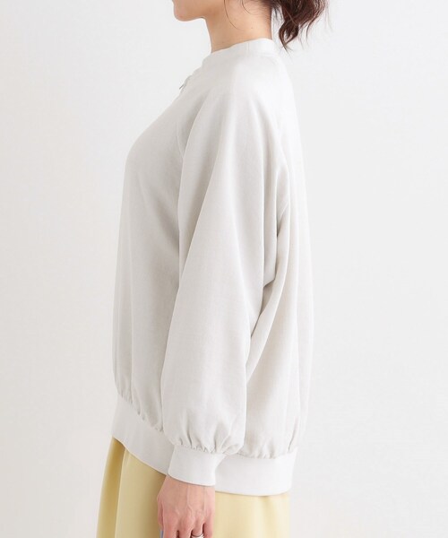 SHOO・LA・RUE（シューラルー）の「【洗える/S-LL】麻調リブブルゾン（ブルゾン・レディース・オフホワイト/ブラック/カーキ・01/02/03/04）」の17枚目の写真