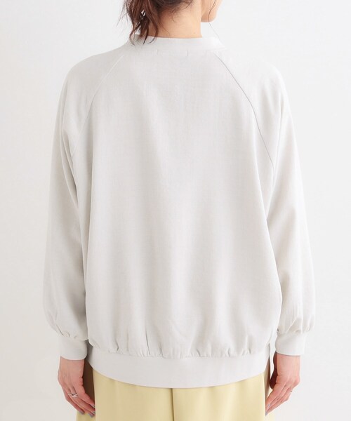 SHOO・LA・RUE（シューラルー）の「【洗える/S-LL】麻調リブブルゾン（ブルゾン・レディース・オフホワイト/ブラック/カーキ・01/02/03/04）」の18枚目の写真