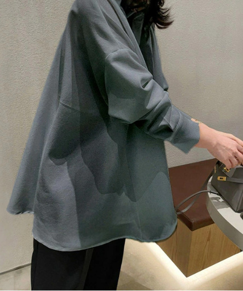 fifthgeneralstore 10XL シャツ 10XL Big Shirts - Vert Otan / Made with French Military Fabric