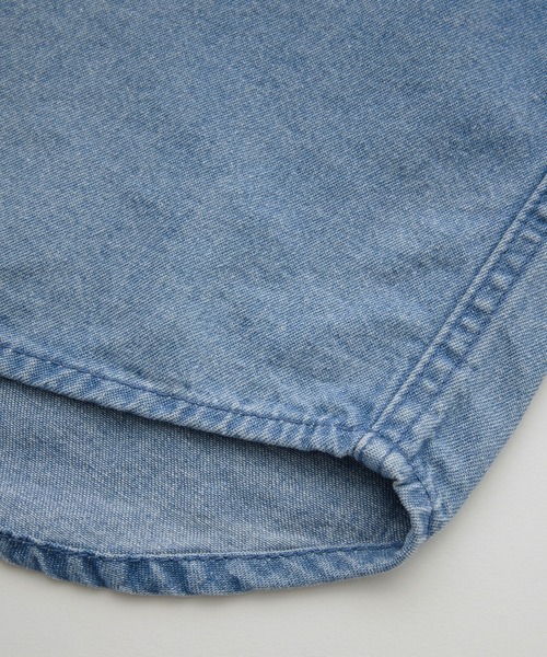 X-girl（エックスガール）の「DENIM 2WAY SHIRT（シャツ/ブラウス・レディース・ブラック/ライトインディゴブルー・S/M）」の10枚目の写真
