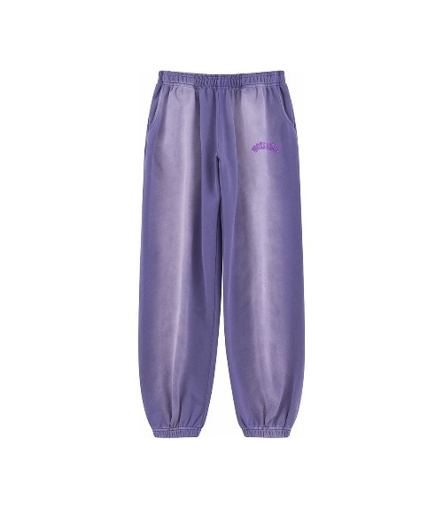WOKE EDGE（ウォークエッジ）の「スウェットパンツ｜Faded Enbroidery Sweat Pants｜WOKE EDGE（スウェットパンツ・メンズ・パープル/ブラック・M/L/XL）」の2枚目の写真