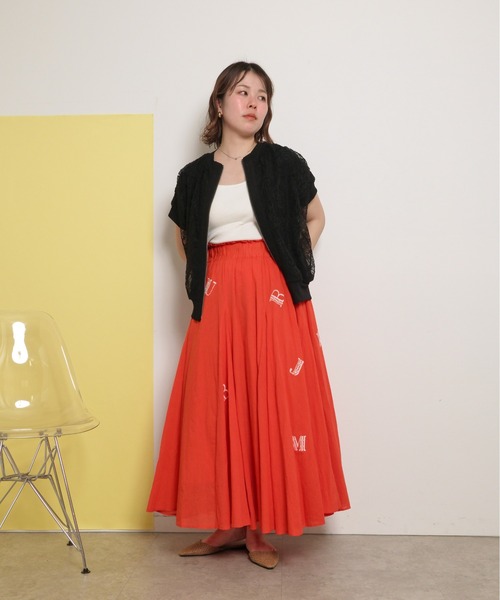 インド製ロイヤルファミリー 結婚式 パーティー 刺繍 スカート レッド インド製ロイヤルファミリー 結婚式 パーティー 刺繍 スカート レッド