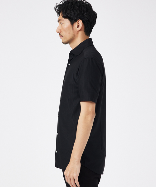 ABAHOUSE GRAY(アバハウスグレイ)の「トリコットサッカー 半袖シャツ(シャツ/ブラウス・メンズ・ブルー系その他/ブラック/ネイビー/ホワイト・44/50/48/46)」の6枚目の写真