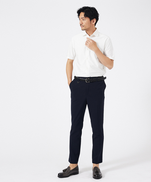 ABAHOUSE GRAY(アバハウスグレイ)の「トリコットサッカー 半袖シャツ(シャツ/ブラウス・メンズ・ブルー系その他/ブラック/ネイビー/ホワイト・44/50/48/46)」の16枚目の写真