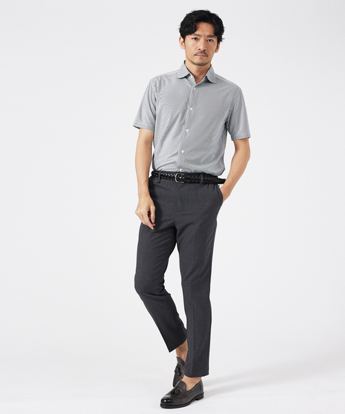 ABAHOUSE GRAY(アバハウスグレイ)の「トリコットサッカー 半袖シャツ(シャツ/ブラウス・メンズ・ブルー系その他/ブラック/ネイビー/ホワイト・44/50/48/46)」の19枚目の写真