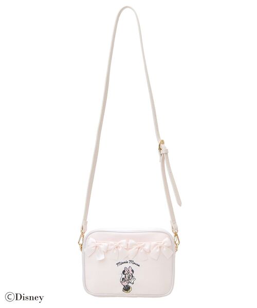 Maison de FLEUR（メゾンドフルール）の「Minnie Mouse/リボンショルダーバッグ（ショルダーバッグ・レディース・ライトピンク/アイボリー・FREE）」の6枚目の写真