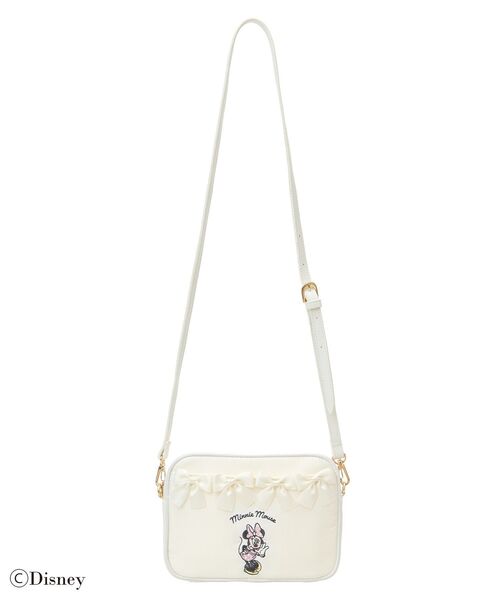 Maison de FLEUR（メゾンドフルール）の「Minnie Mouse/リボンショルダーバッグ（ショルダーバッグ・レディース・ライトピンク/アイボリー・FREE）」の5枚目の写真