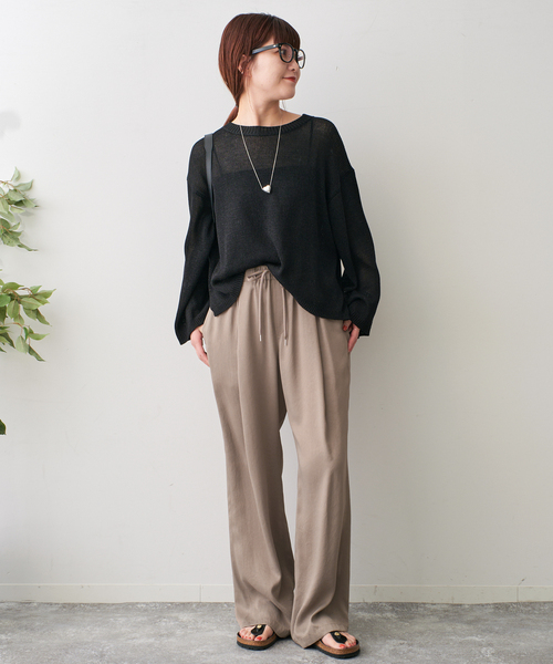Spick&Span ルーズコットンテープヤーンニット セール】ルーズコットンテープヤーンニット（ニット/セーター