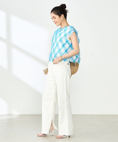 NOLLEY’S(ノーリーズ)の「《セットアップ対応》KIRYUバイヤスカットジャガードブラウス(シャツ/ブラウス・レディース・ブルー系その他・38)」の20枚目の写真