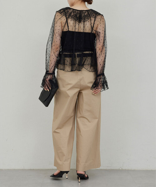 GALLARDAGALANTE（ガリャルダガランテ）の「タックウェザーパンツ（その他パンツ・レディース・ベージュ/ブラック/ネイビー・0/1）」の15枚目の写真