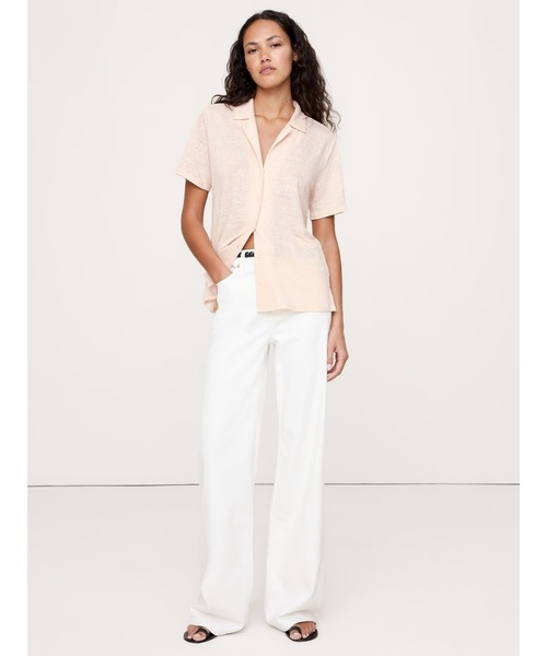 Banana Republic(バナナリパブリック)の「リネン リゾートシャツ(シャツ/ブラウス・レディース・ブラック/ホワイト/ピンク/ブルー・XS/M/L/S)」の6枚目の写真