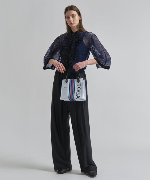 TOGA（トーガ）の「【TOGA/トーガ】Logo tote bag small/スモールロゴトートバッグ（トートバッグ・レディース・ホワイト/グリーン・FREE）」の14枚目の写真