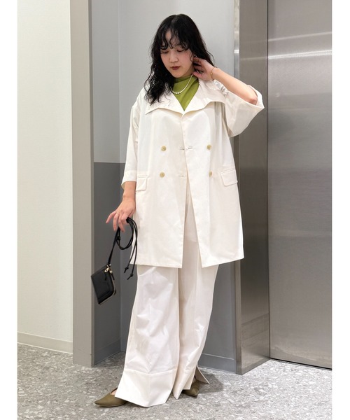CIS.(シス)の「CIS. ライトウェイトシャツジャケット ウォッシャブル(その他アウター・レディース・ホワイト系/オリーブ系・36(7号)/38(9号))」の9枚目の写真