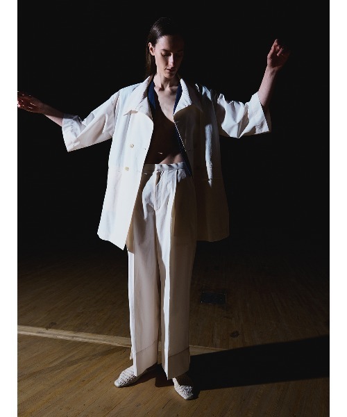 CIS.(シス)の「CIS. ライトウェイトシャツジャケット ウォッシャブル(その他アウター・レディース・ホワイト系/オリーブ系・36(7号)/38(9号))」の4枚目の写真