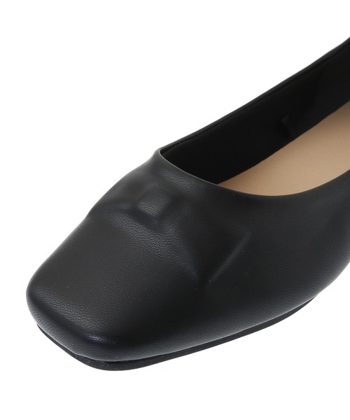 Green　Parks（グリーンパークス）の「・minia リボンバレエシューズ（バレエシューズ・レディース・アイボリー/ブラック・S/M/L/LL）」の8枚目の写真