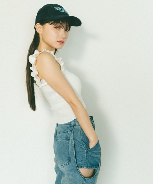 VANNIE U(ヴァニーユー)の「バイカラーロゴキャップ(キャップ・レディース・アイボリー/ブラウン/ネイビー・FREE)」の18枚目の写真