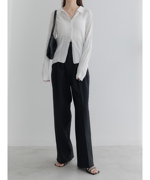 amel(エイメル)の「ダブルタックロングパンツ/ブラック(デニムパンツ・レディース・ブラック・FREE)」の13枚目の写真