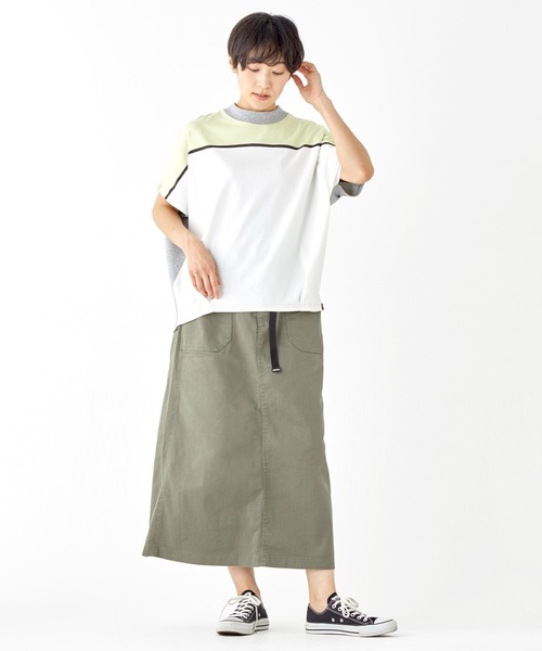 KRIFF MAYER Lady's Collection(クリフメイヤーレディースコレクション)の「【汗染み防止・防汚・接触冷感】ウェットプロテクトレースコクーンTシャツ(Tシャツ/カットソー・レディース・ライトグリーン/チャコール/カラフル/レッド/オフホワイト/ネイビー/グレー・MEDIUM/LARGE)」の11枚目の写真