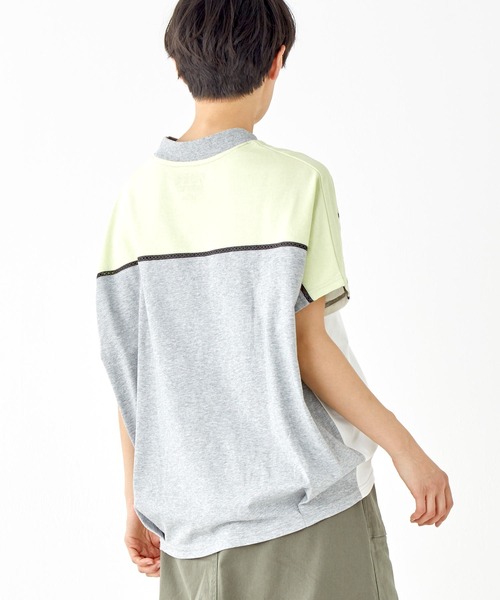 KRIFF MAYER Lady's Collection(クリフメイヤーレディースコレクション)の「【汗染み防止・防汚・接触冷感】ウェットプロテクトレースコクーンTシャツ(Tシャツ/カットソー・レディース・ライトグリーン/チャコール/カラフル/レッド/オフホワイト/ネイビー/グレー・MEDIUM/LARGE)」の13枚目の写真