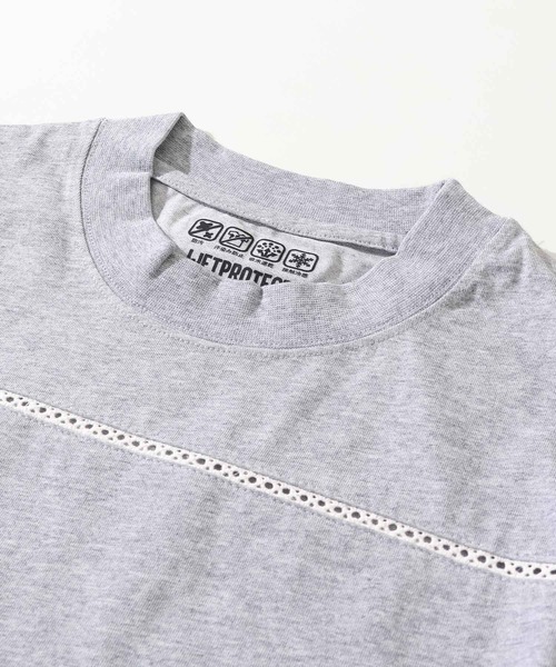 KRIFF MAYER Lady's Collection(クリフメイヤーレディースコレクション)の「【汗染み防止・防汚・接触冷感】ウェットプロテクトレースコクーンTシャツ(Tシャツ/カットソー・レディース・ライトグリーン/チャコール/カラフル/レッド/オフホワイト/ネイビー/グレー・MEDIUM/LARGE)」の18枚目の写真