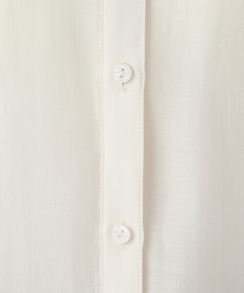 COMME CA ISM(コムサイズム)の「コンパクト シア―シャツ(シャツ/ブラウス・レディース・ホワイト/ブラック・MEDIUM/LARGE)」の3枚目の写真