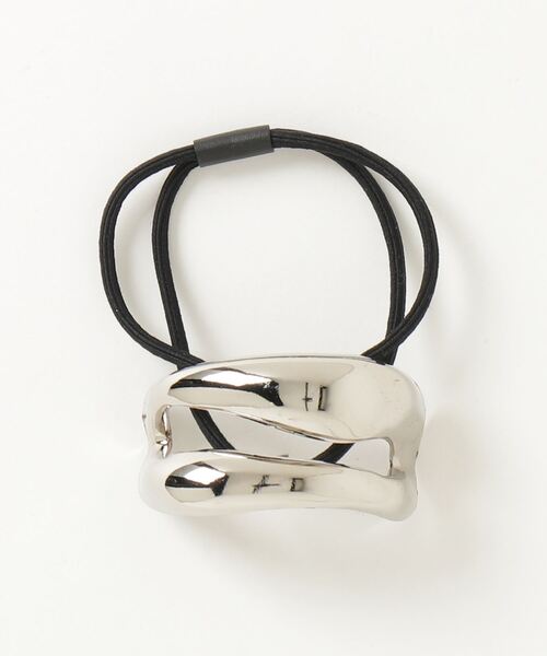 CALIFORNIA OUTFITTERS(カリフォルニア アウトフィッターズ)の「3C12 バレッタ風 メタル ウェーブモチーフ ヘアゴム(ヘアゴム・レディース・ゴールド/シルバー・ONESIZE)」の3枚目の写真