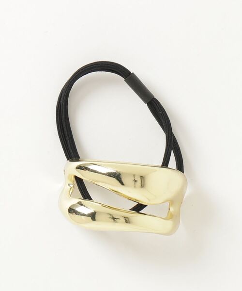 CALIFORNIA OUTFITTERS(カリフォルニア アウトフィッターズ)の「3C12 バレッタ風 メタル ウェーブモチーフ ヘアゴム(ヘアゴム・レディース・ゴールド/シルバー・ONESIZE)」の4枚目の写真