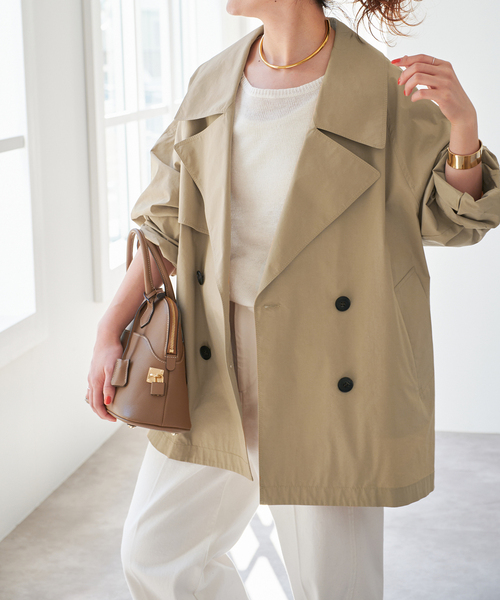 Spick & Span（スピックアンドスパン）の「《WEB限定 / 追加》C/Pミドル丈トレンチコート（トレンチコート・レディース・ベージュ/ベージュ系その他・36/38）」の9枚目の写真