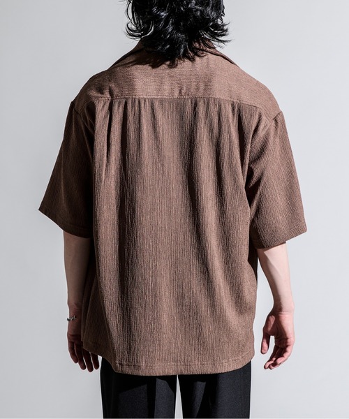 CALIFORNIA OUTFITTERS(カリフォルニア アウトフィッターズ)の「3D6 楊柳 オープンカラー 半袖シャツ(シャツ/ブラウス・メンズ・ネイビー/モカ/ブラック・XL/L)」の7枚目の写真