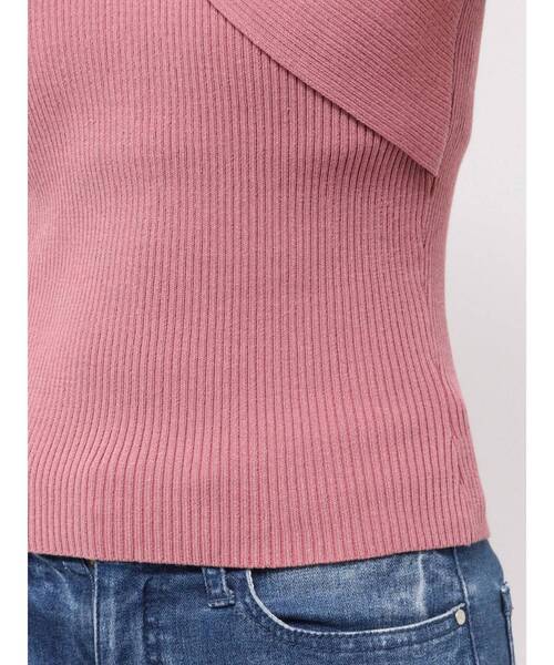 RESEXXY（リゼクシー）の「ツイストオフショルニットトップス（ニット/セーター・レディース・ブラック/ホワイト/ピンク・FREE）」の7枚目の写真