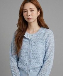 かぎ編み ガーリーカーディガン