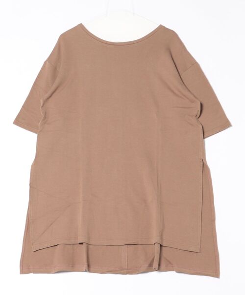SETENS（セテンス）の「【ZOZO限定発売】【SETENS/セテンス】スリットチュニックTシャツ（Tシャツ/カットソー・レディース・ブラック/カーキ/ホワイト・F）」の3枚目の写真