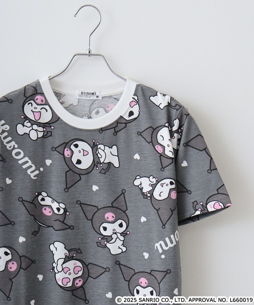 サンリオキャラクターズ プリント天竺総柄Tシャツ（Tシャツ