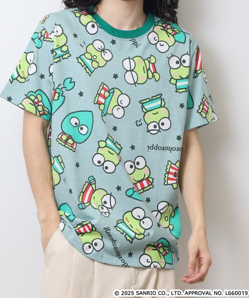 サンリオキャラクターズ プリント天竺総柄Tシャツ（Tシャツ