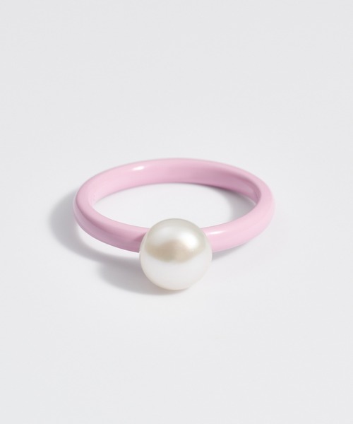 LAMBDA(ラムダ)の「パールPKリング(リング・メンズ・ピンク系その他・#19/#17/#15/#13)」の1枚目の写真