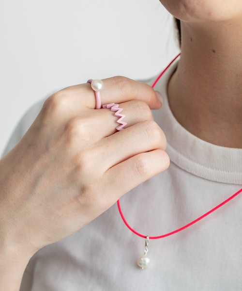 LAMBDA(ラムダ)の「パールPKリング(リング・メンズ・ピンク系その他・#19/#17/#15/#13)」の7枚目の写真