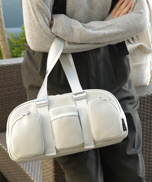 EDITA.（エディータ）の「Rectangle pockets handbag　ショルダーバッグ / 横長（ハンドバッグ・レディース・ブラック/ライトグレー・FREE）」の21枚目の写真