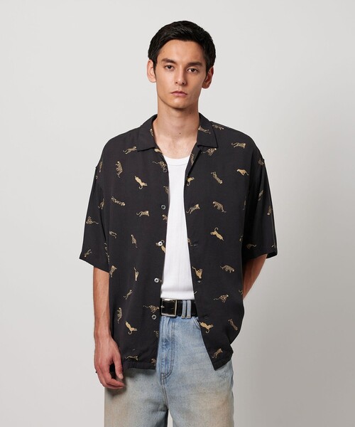 MONKEY TIME(モンキータイム)の「<PARIS AUTHENTIQUE × monkey time> プリント オープンカラー シャツ(シャツ/ブラウス・メンズ・ダークブラウン/ブラック・L/M/S/XL)」の12枚目の写真