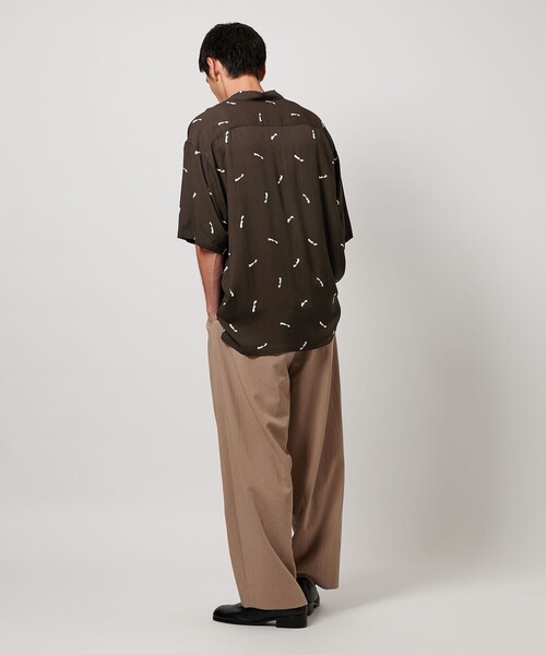 MONKEY TIME(モンキータイム)の「<PARIS AUTHENTIQUE × monkey time> プリント オープンカラー シャツ(シャツ/ブラウス・メンズ・ダークブラウン/ブラック・L/M/S/XL)」の13枚目の写真