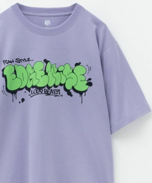 Mac-House（マックハウス）の「T-GRAPHICS ストリートロゴプリント半袖Ｔシャツ（Tシャツ/カットソー・メンズ・ブルー/ブラック/オートミール/イエロー/パープル・S/M/L/XL）」の5枚目の写真