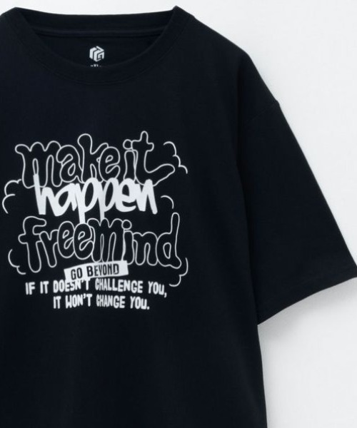 Mac-House（マックハウス）の「T-GRAPHICS ストリートロゴプリント半袖Ｔシャツ（Tシャツ/カットソー・メンズ・ブルー/ブラック/オートミール/イエロー/パープル・S/M/L/XL）」の2枚目の写真