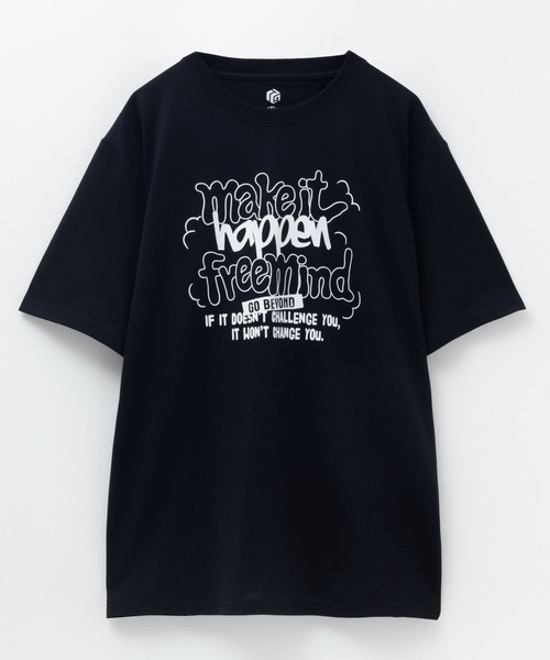 Mac-House（マックハウス）の「T-GRAPHICS ストリートロゴプリント半袖Ｔシャツ（Tシャツ/カットソー・メンズ・ブルー/ブラック/オートミール/イエロー/パープル・S/M/L/XL）」の6枚目の写真