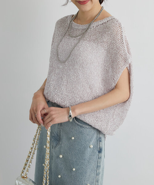 ラブティックボンボン　ラメポロニット ラメポロニット | La boutique BonBon(ラブティックボンボン