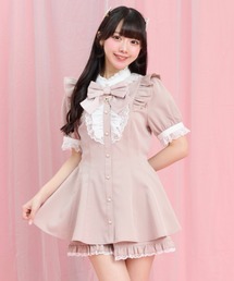 Secret Honey（シークレットハニー）の「アクセサリーリボンレースフリル半袖セットアップ（セットアップ）」