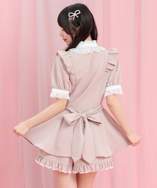 Secret Honey(シークレットハニー)の「アクセサリーリボンレースフリル半袖セットアップ(セットアップ・レディース・ブラック/ブラックミックス/ブラック系その他/ライトブルー/グレー/ピンク・MEDIUM)」の22枚目の写真
