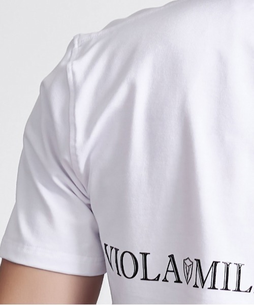 VIOLA(ヴィオラ)の「『VIOLA rumore/ヴィオラ ルモーレ』刺しゅう/P.T入りクルー半袖Tシャツ(Tシャツ/カットソー・メンズ・ブラック/サーモンピンク/ホワイト・L/XL/M)」の17枚目の写真