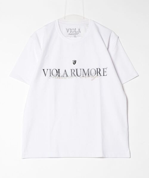 VIOLA(ヴィオラ)の「『VIOLA rumore/ヴィオラ ルモーレ』刺しゅう/P.T入りクルー半袖Tシャツ(Tシャツ/カットソー・メンズ・ブラック/サーモンピンク/ホワイト・L/XL/M)」の19枚目の写真