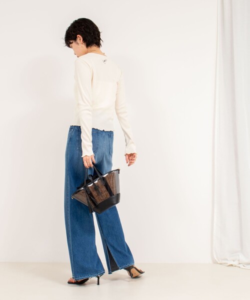 NOLLEY’S(ノーリーズ)の「《手洗い可能》テレコカーディガン(カーディガン/ボレロ・レディース・ホワイト/ネイビー/キナリ/ブラック・38)」の21枚目の写真