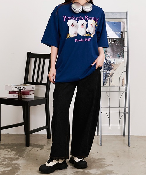 SILVER BULLET(シルバーバレット)の「『SILVER BULLET SELECT AP/シルバーバレットセレクト』クルーネック アニマルプリント半袖Tシャツ【Z】(Tシャツ/カットソー・レディース・ネイビー/ブラック・L/M)」の11枚目の写真
